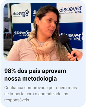 98% dos pais aprovam a metodologia