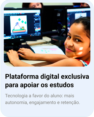 Plataforma digital exclusiva para apoiar os estudos